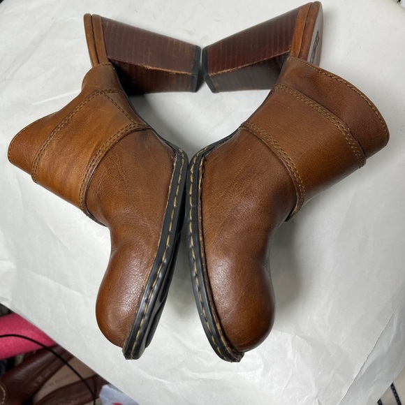 Born Leather Clog Mule Stacked Heels Sz 9  Boho Bohemian, Retro, Americana - Picture 5 of 12